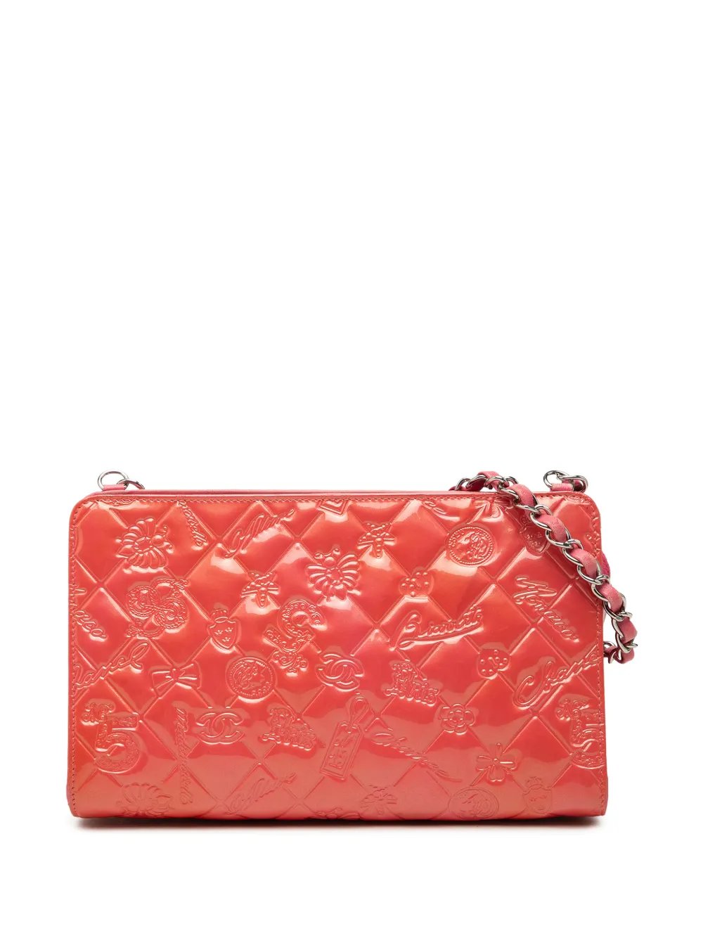 2009-2010 Quilted Patent Embossed Lucky Symbols Pochette shoulder bag