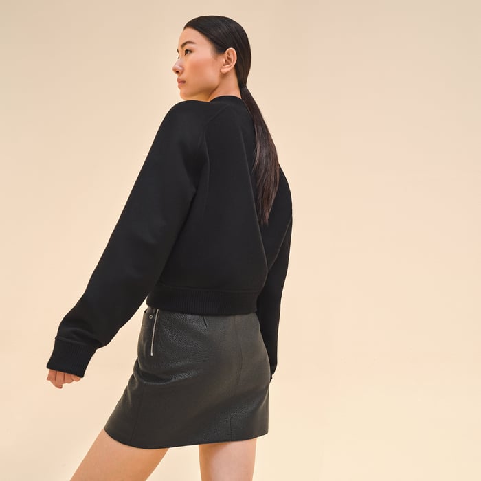 Noir Cashmere Bomber Jacket