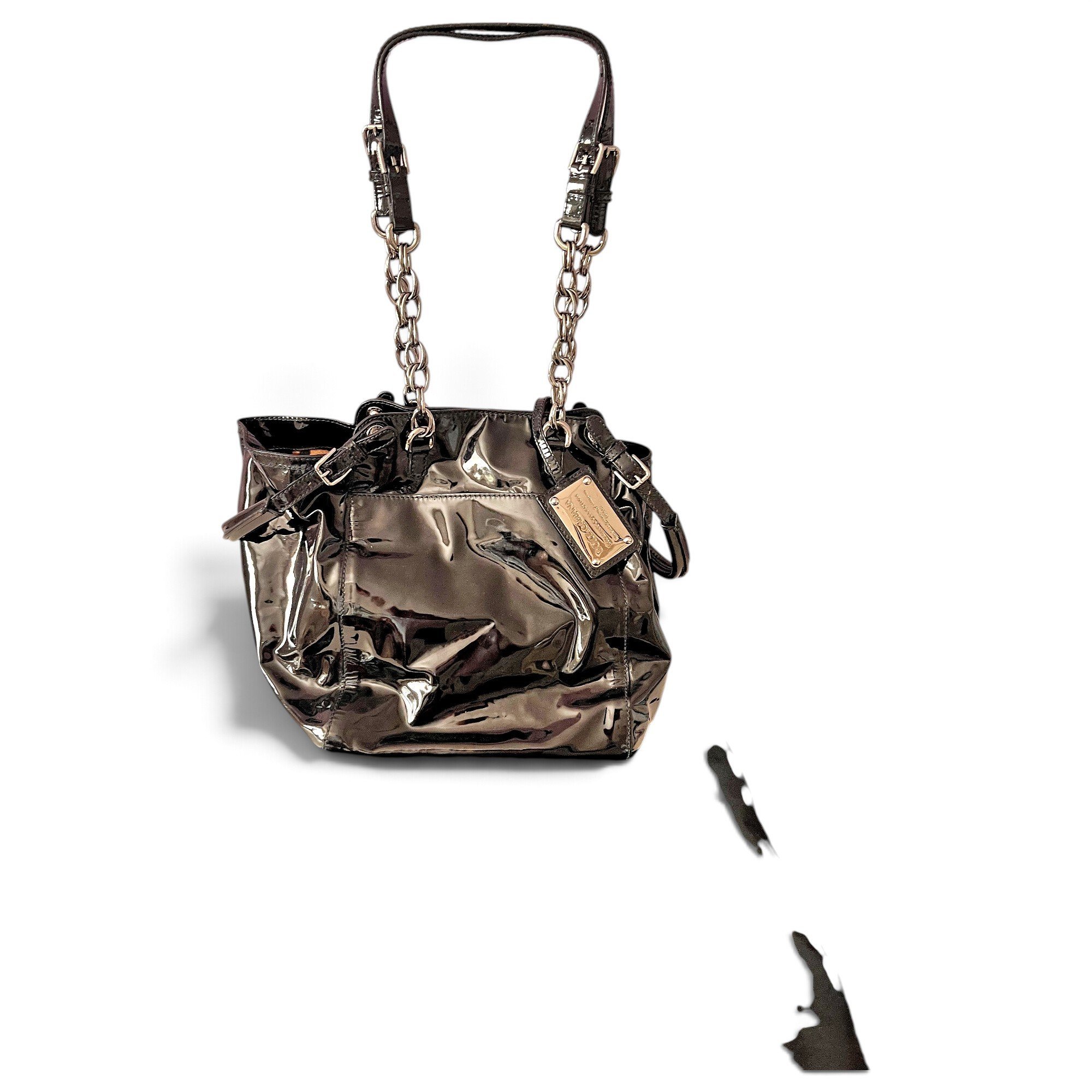 Patent leather handbag