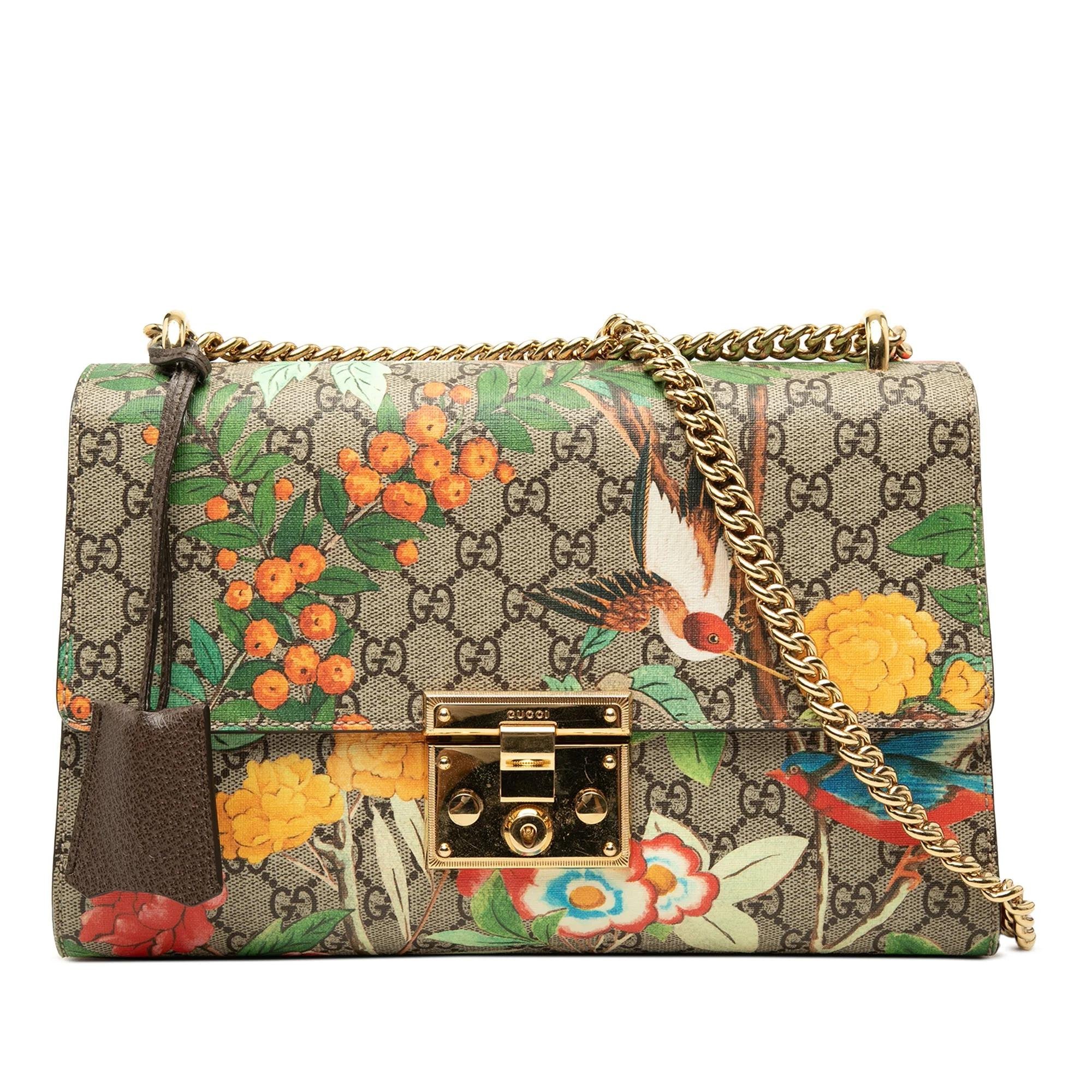 Padlock leather handbag