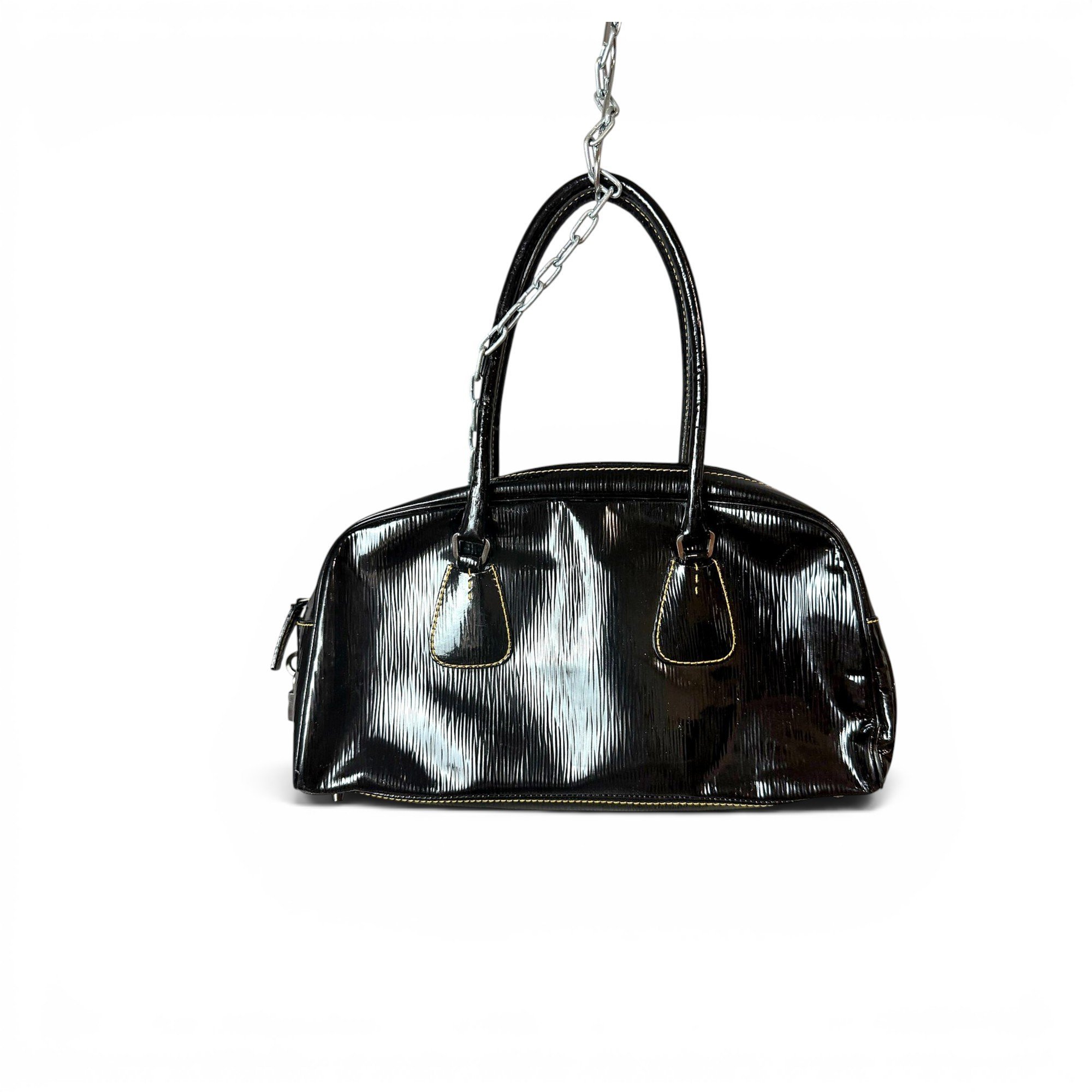 Patent leather bowling bag