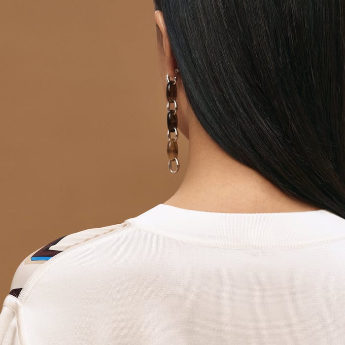 Blanc Céramique "l'Enseigne Du Sellier" Short-sleeve Sweater