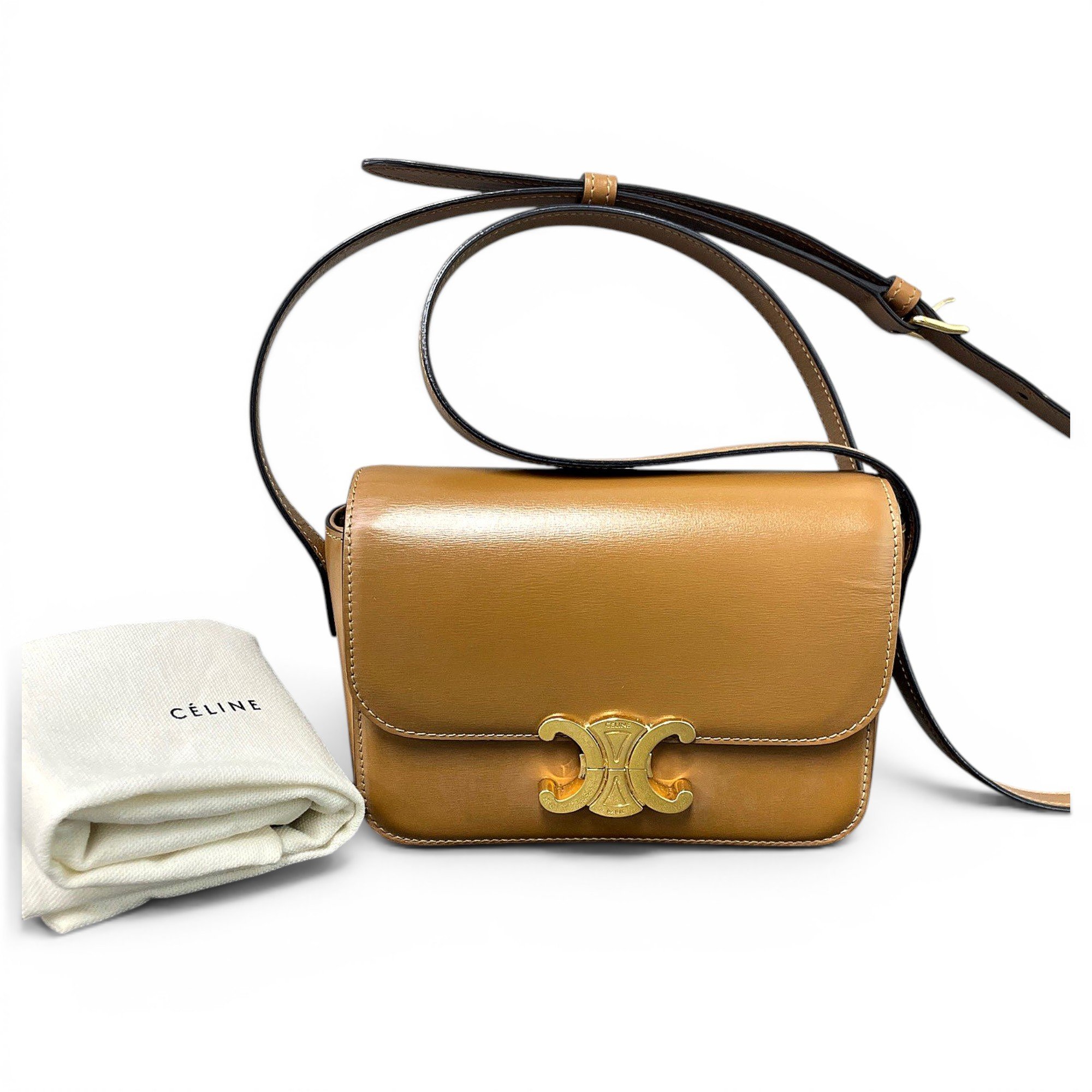 Triomphe leather handbag