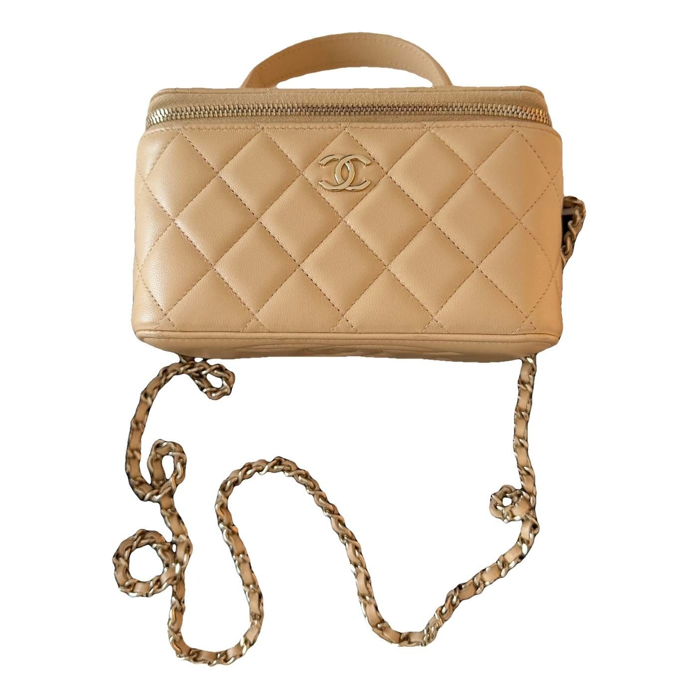 Vanity leather handbag