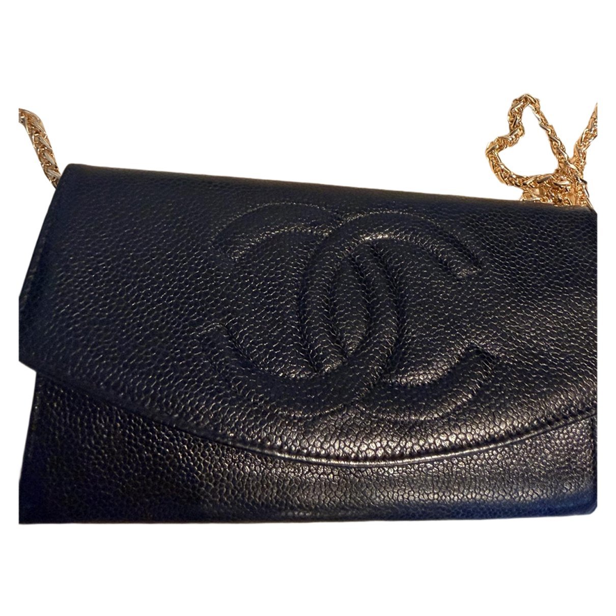 Leather clutch bag