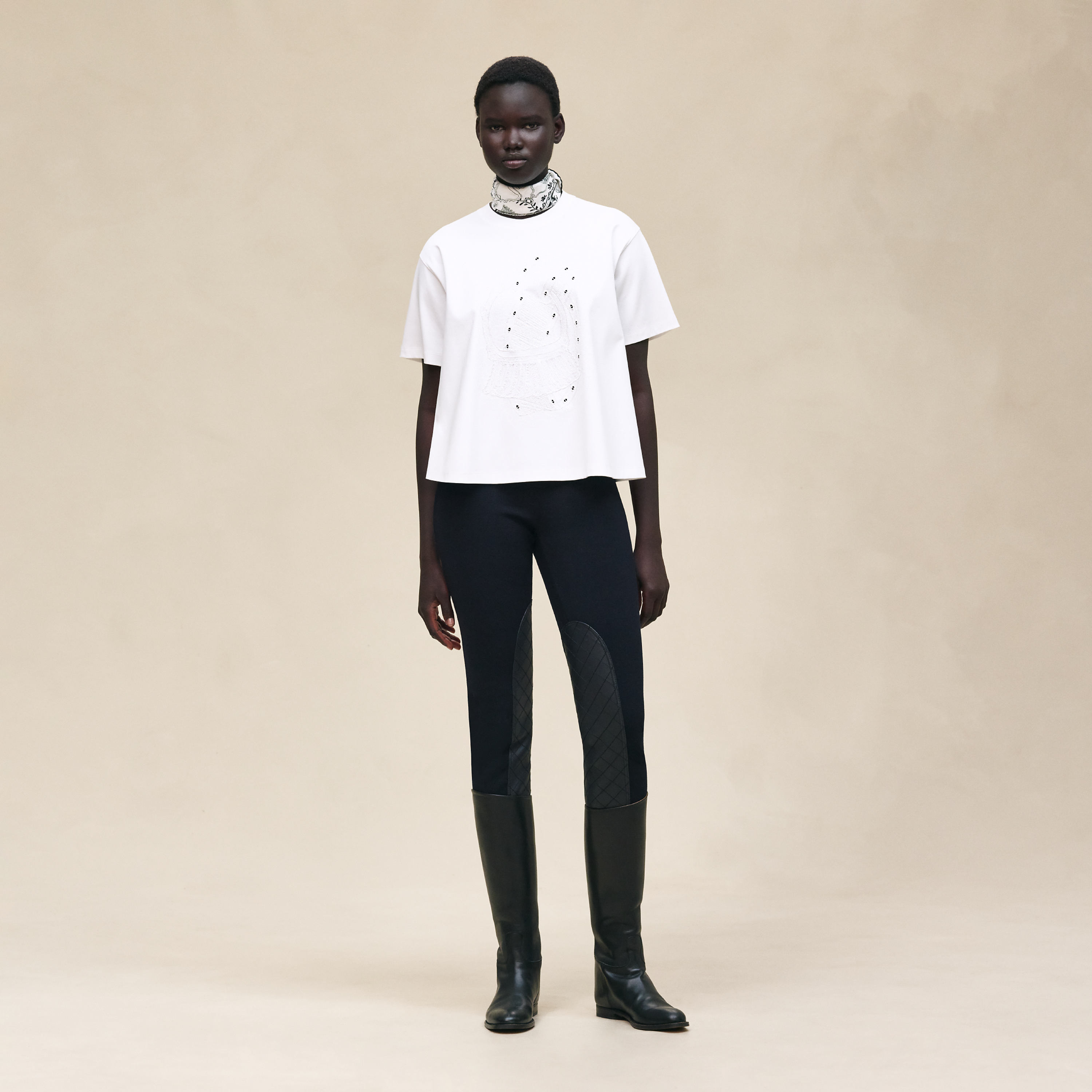 T-shirt évasé brodé