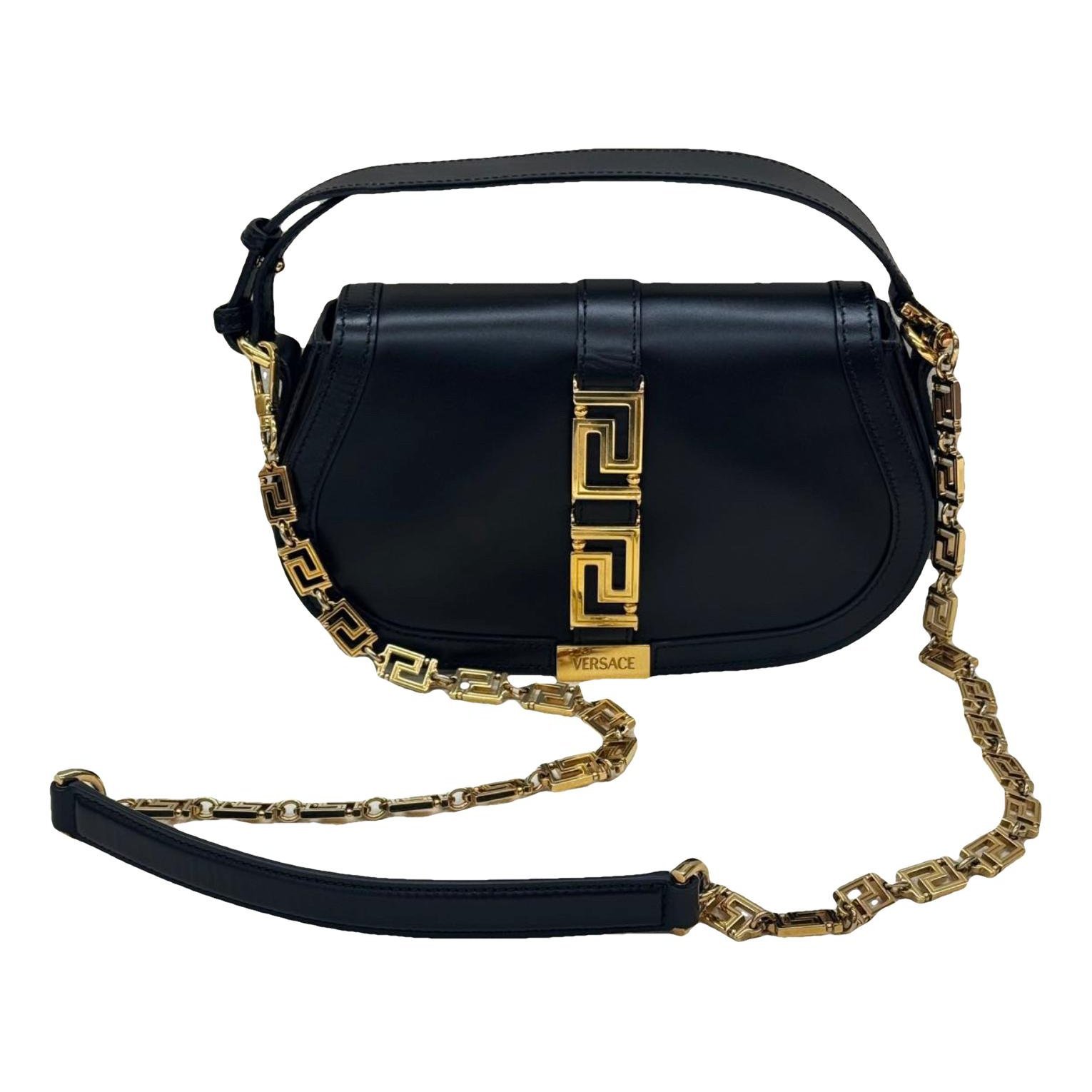 Versace Greca Goddess leather handbag