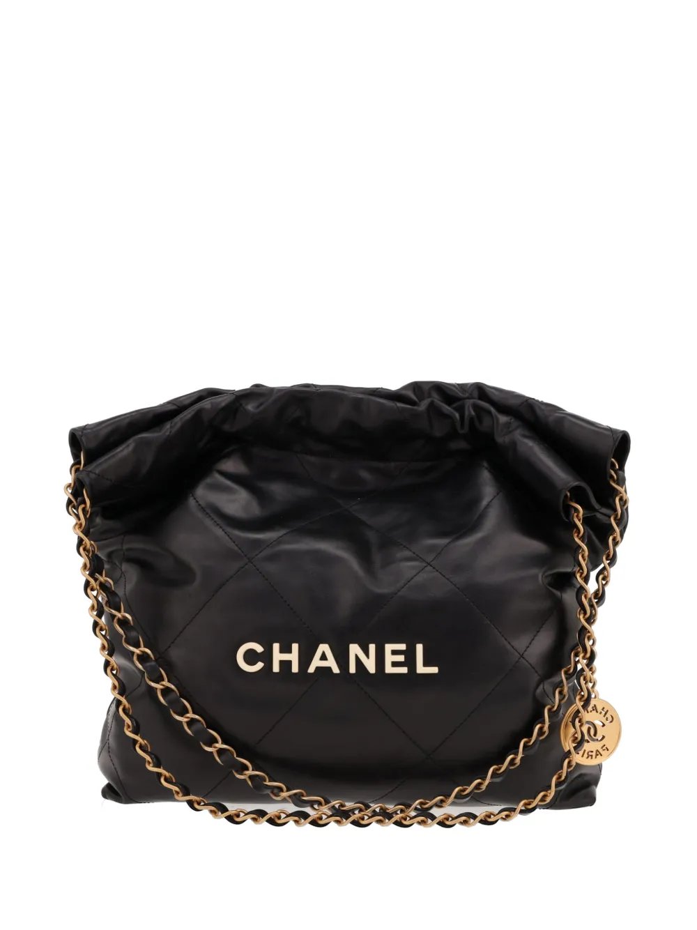 2020s small Chanel 22 quilted leather handbag