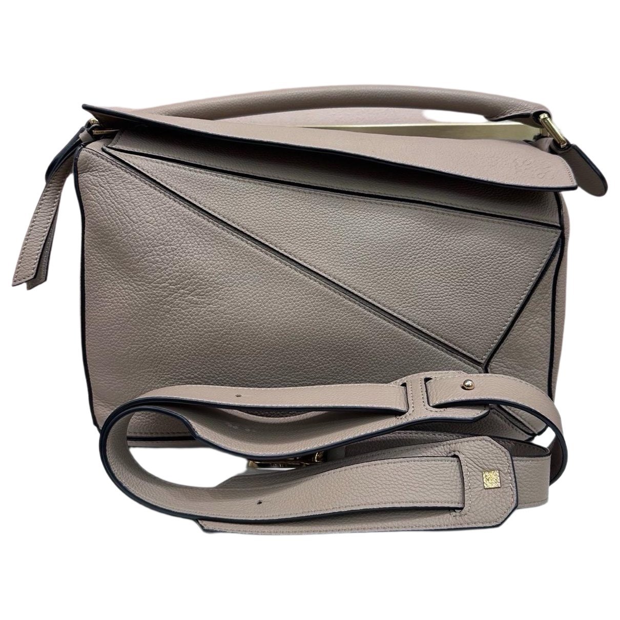 Puzzle leather handbag