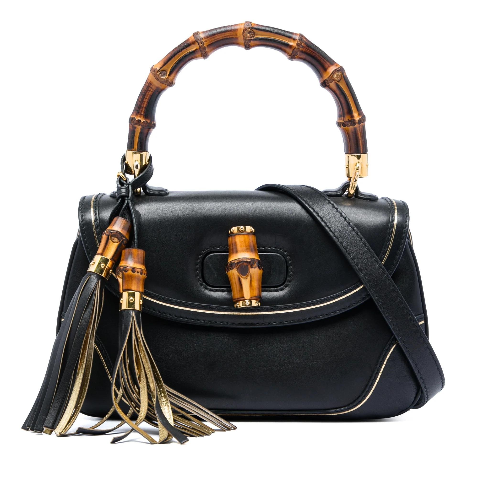 Bamboo pony-style calfskin handbag