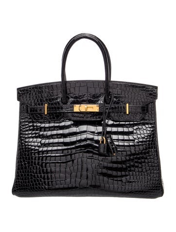 Shiny Porosus Crocodile Birkin 35