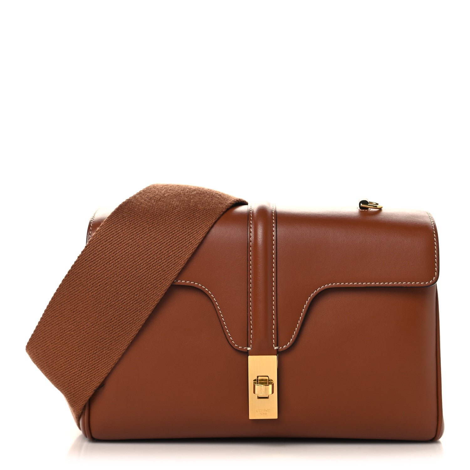 Celine Smooth Calfskin Teen Soft 16 Shoulder Bag Tan