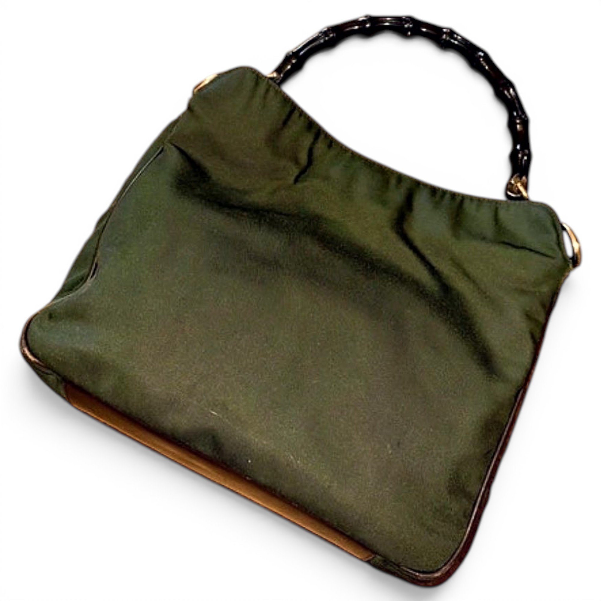 Bamboo leather handbag