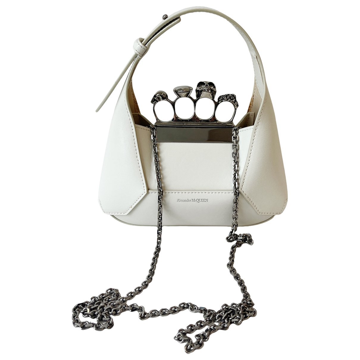 Knuckle leather handbag