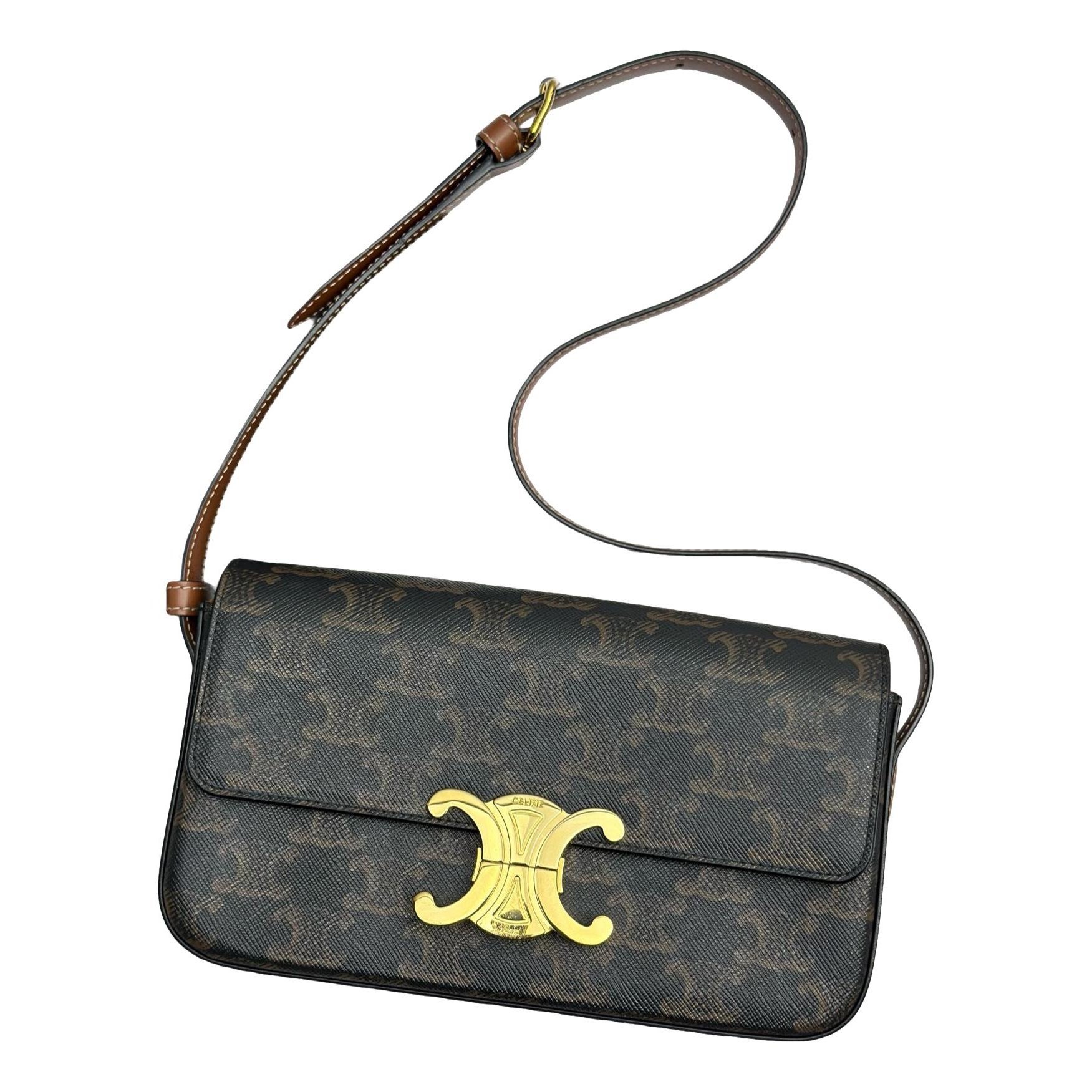 Triomphe Long leather handbag