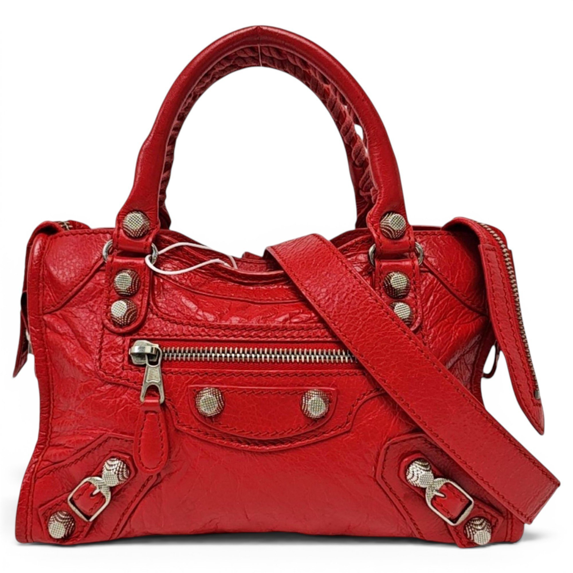 City leather handbag
