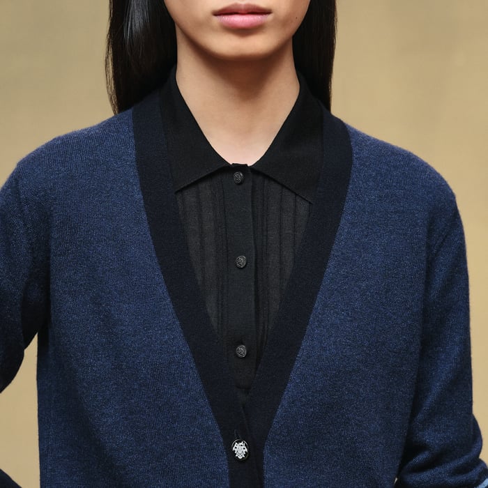 Bleu Lagune Long-sleeve Cardigan