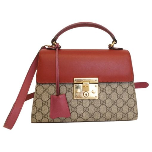 Padlock leather crossbody bag