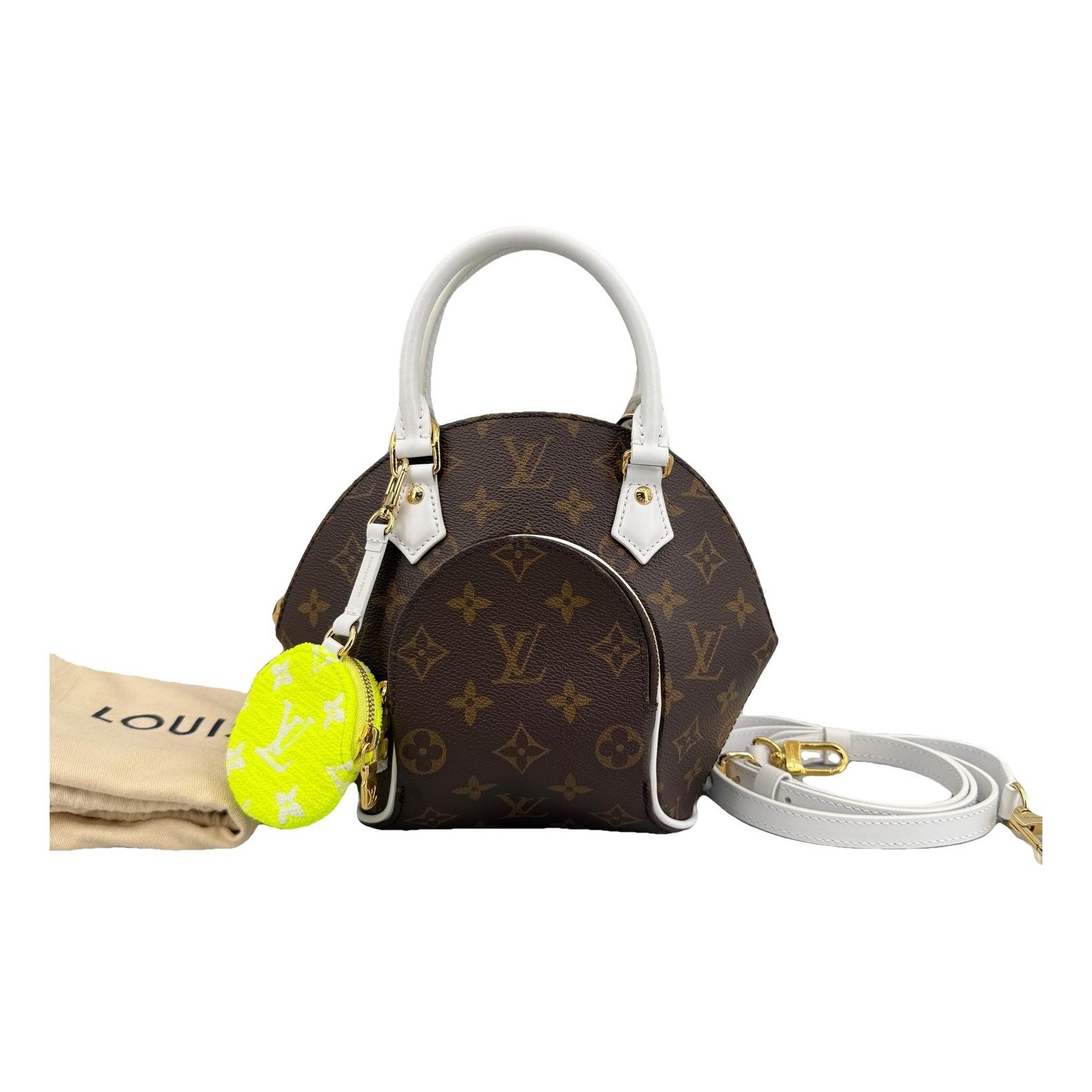 Ellipse leather handbag