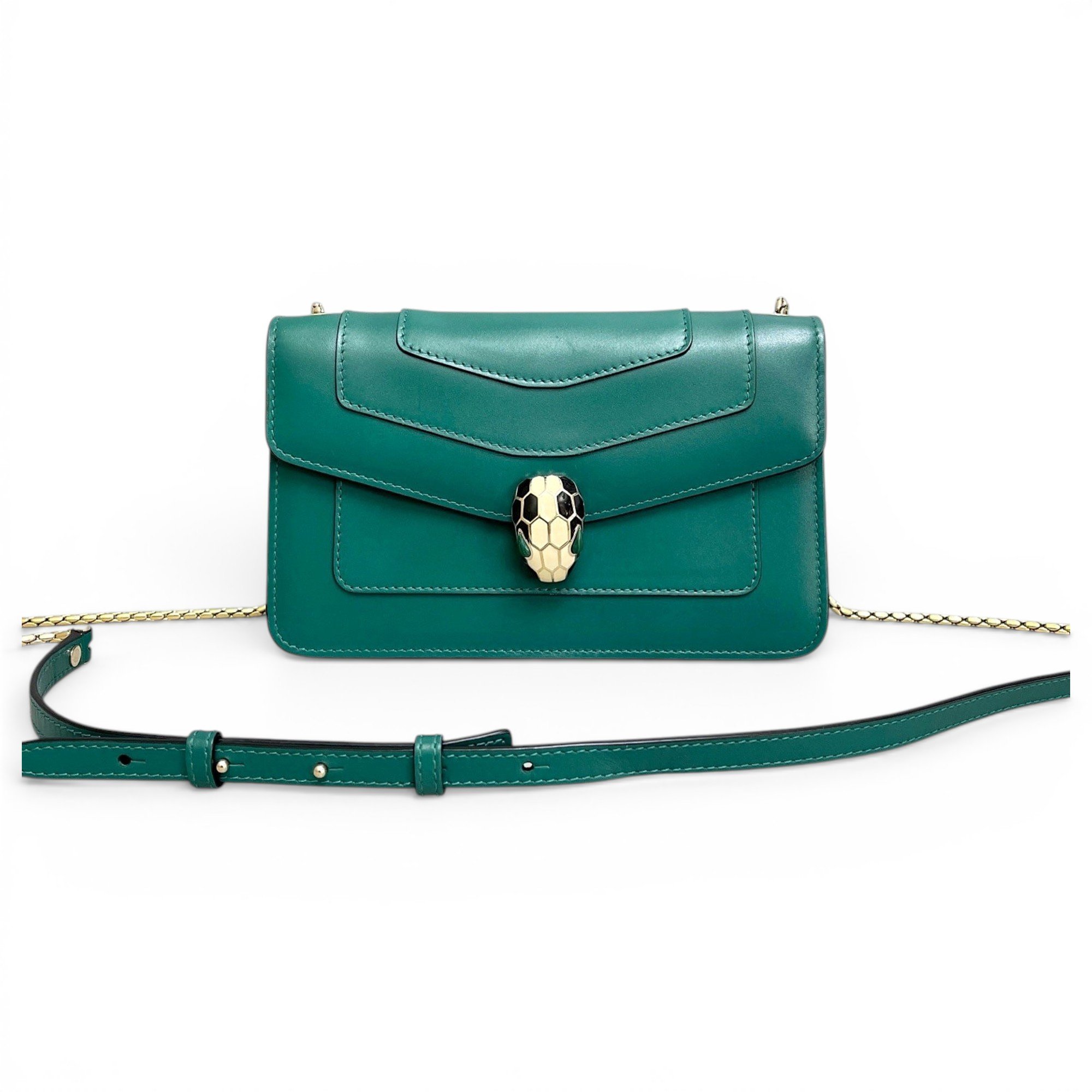 Serpenti leather handbag
