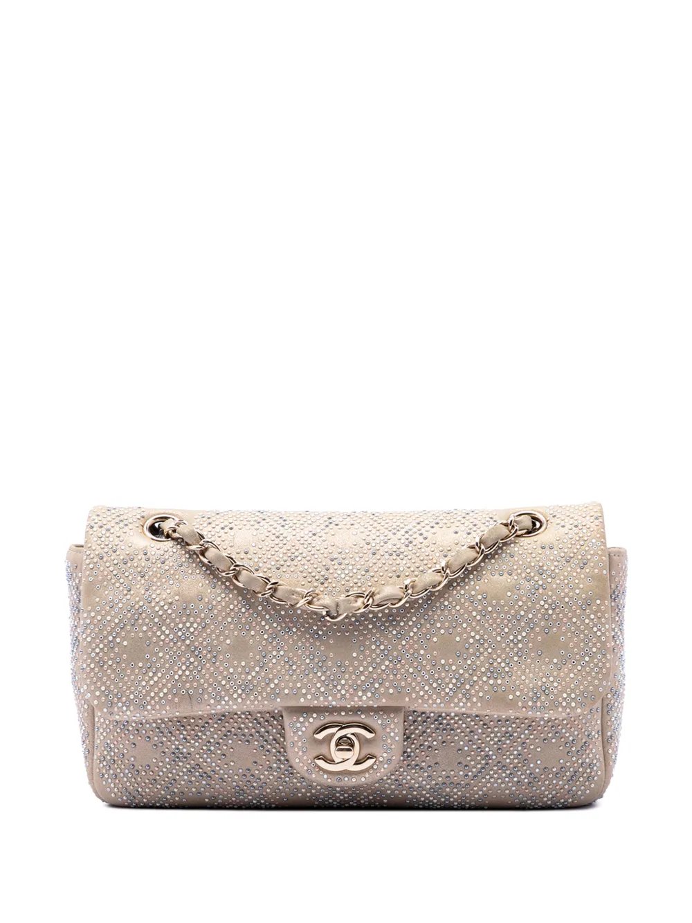 2012-2013 Medium Metallic Lambskin Embellished Mineral Nights Single Flap shoulder bag