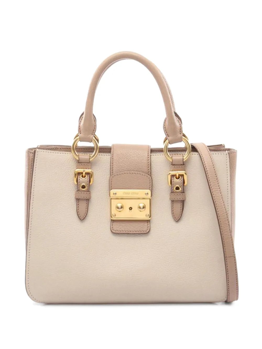 2000s Madras leather tote bag