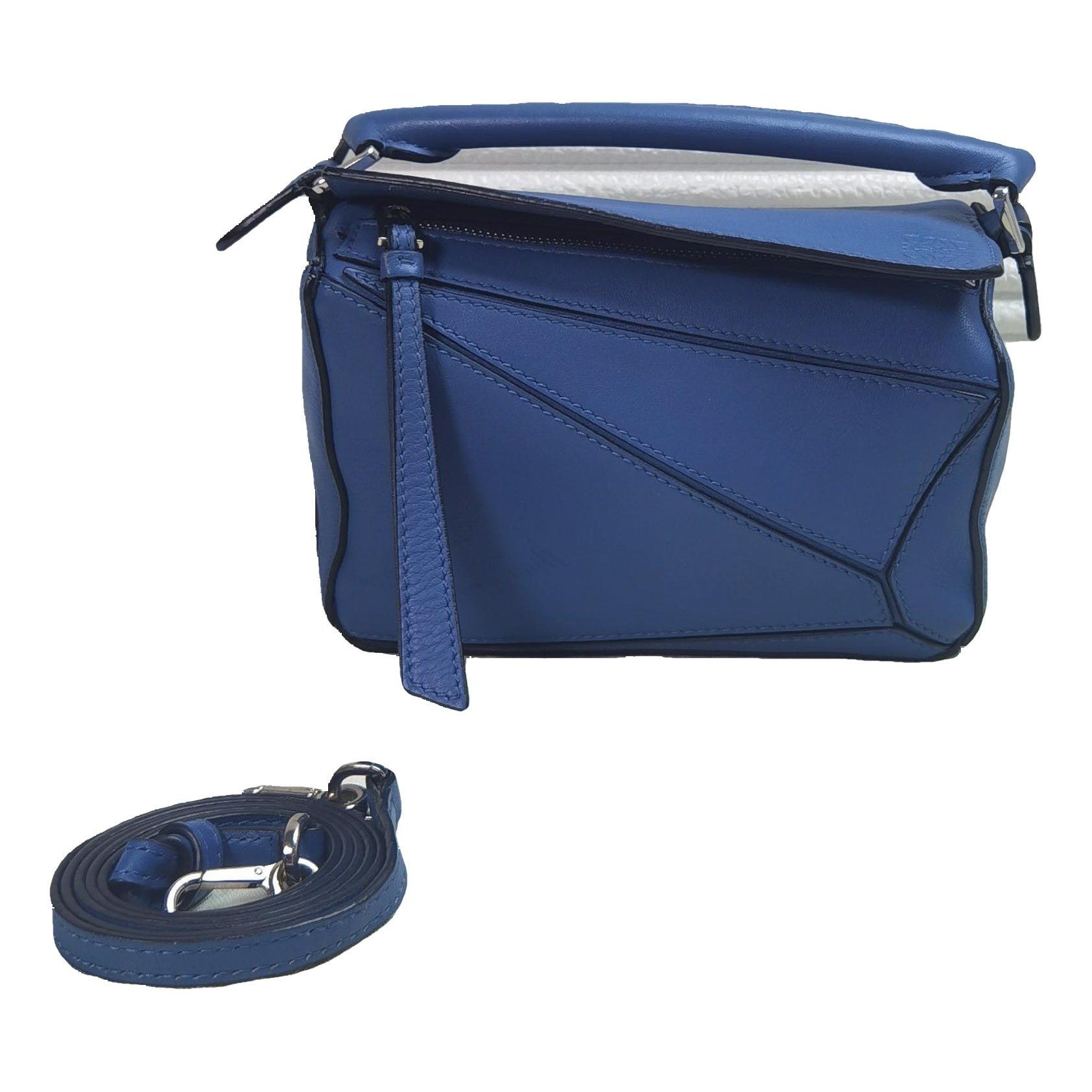 Puzzle leather handbag