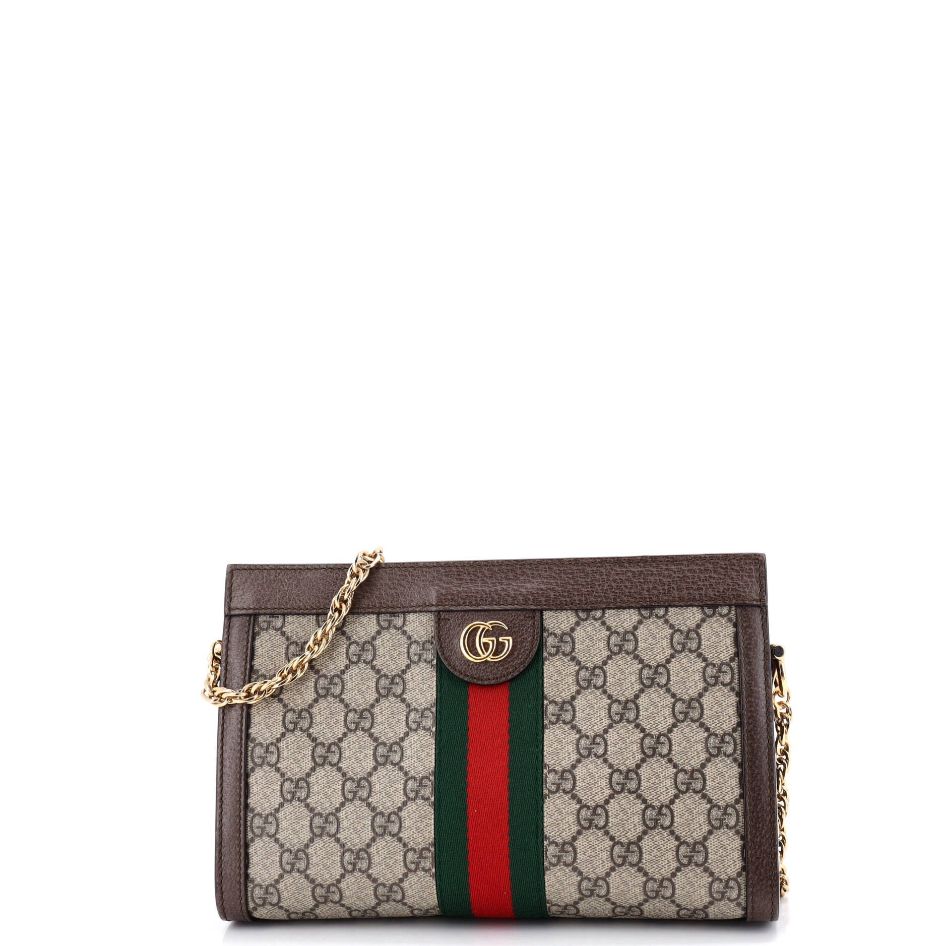 Gucci Ophidia Chain Shoulder Bag GG Coated Canvas Small