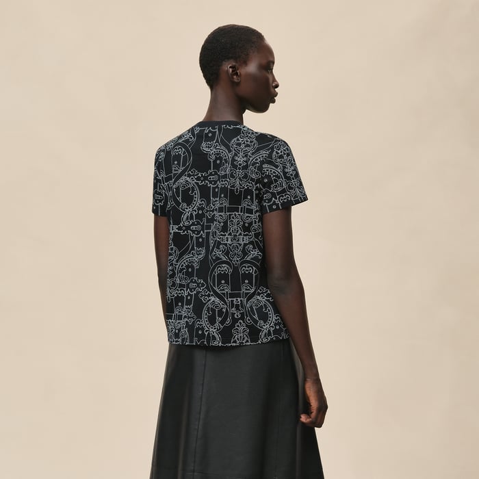 Noir "Ferronnerie Remix" Straight T-shirt