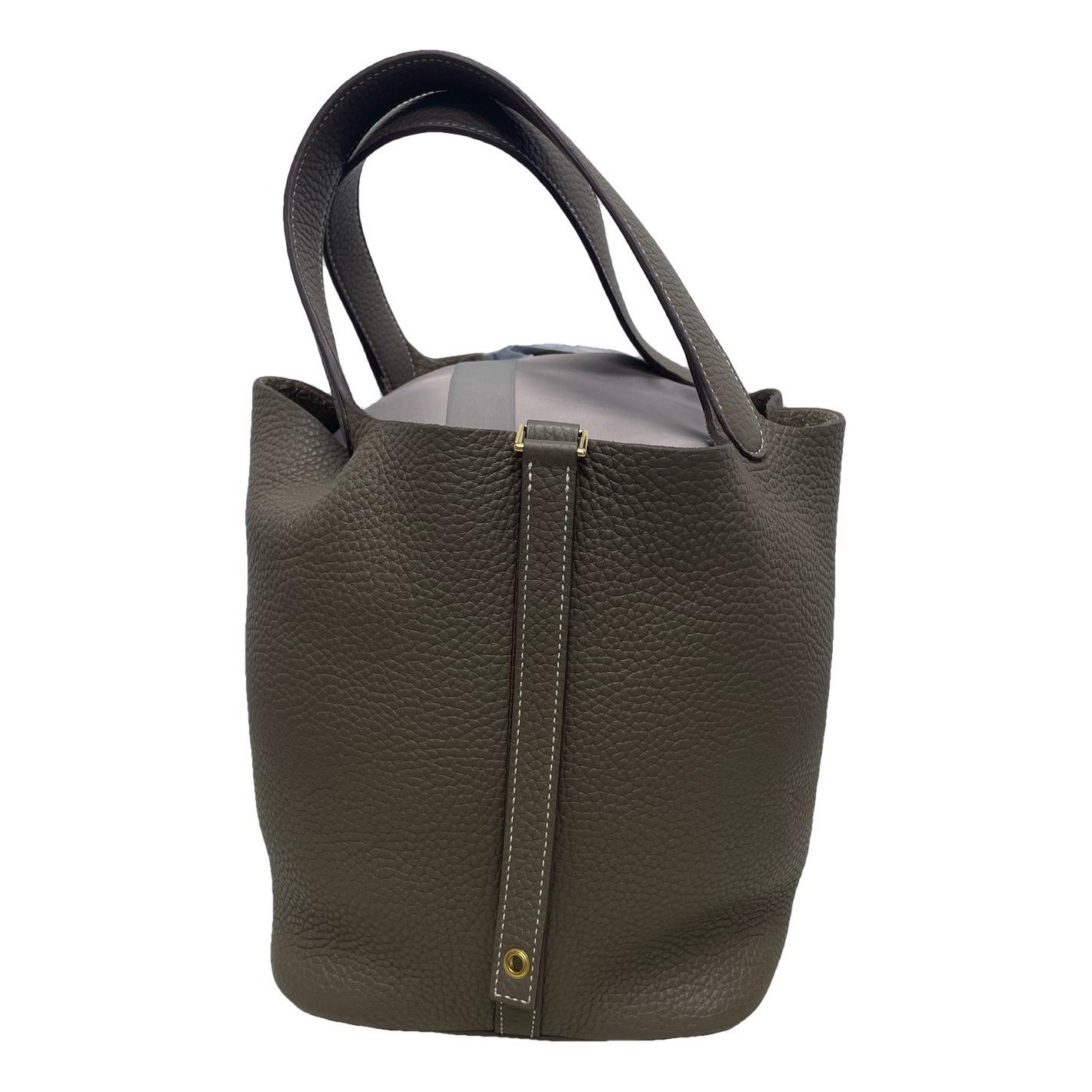 Picotin leather tote
