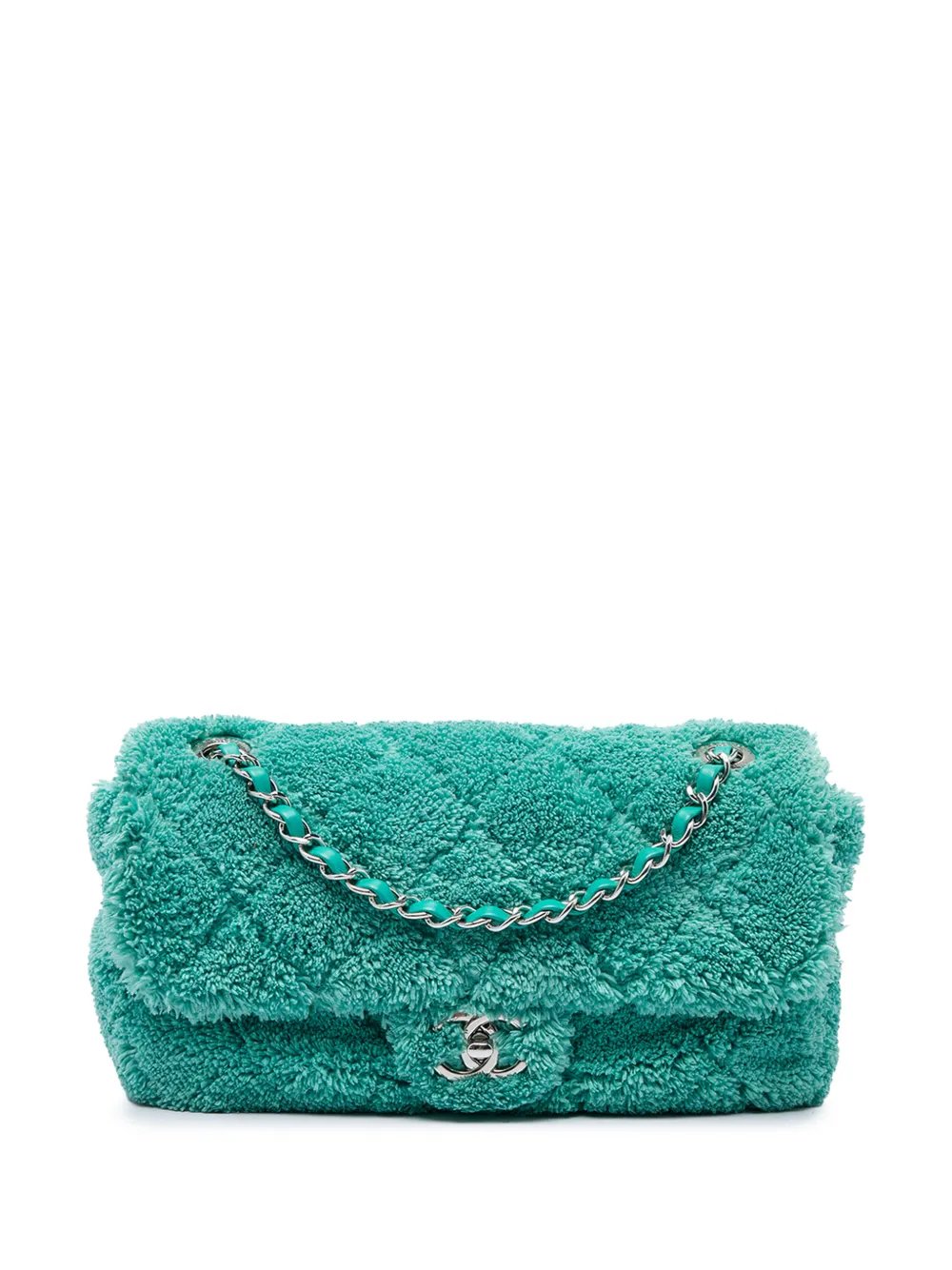 2019 Medium Quilted Terry Cloth Coco Beach Flap crossbody bag