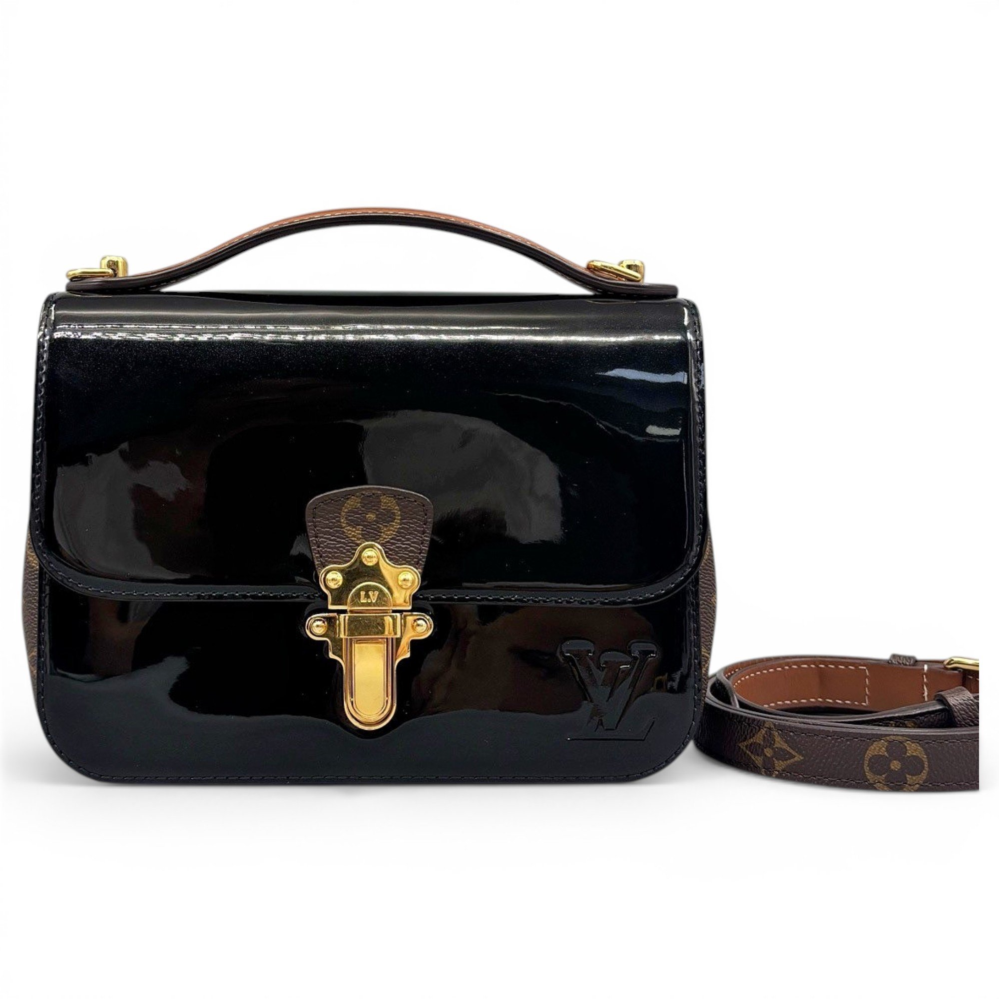 Cherrywood leather handbag