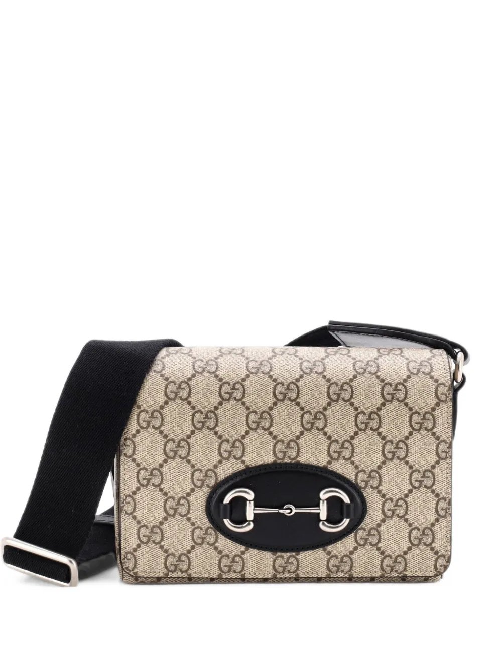 Horsebit 1955 Full Flap GG Coated Canvas Mini shoulder bag