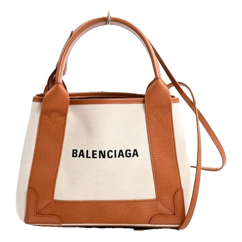 Navy cabas cloth handbag