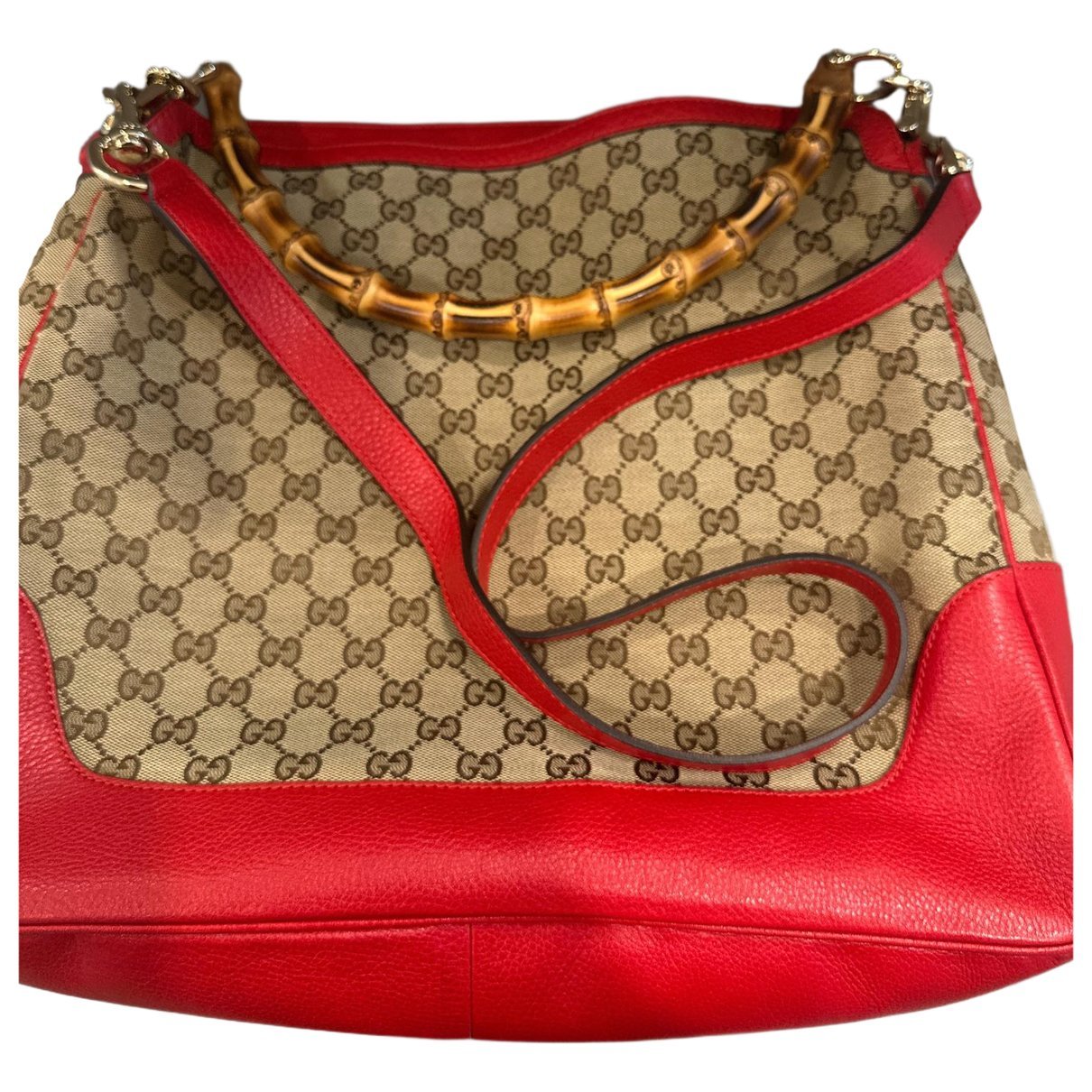 Lady Bamboo Top Handle leather handbag