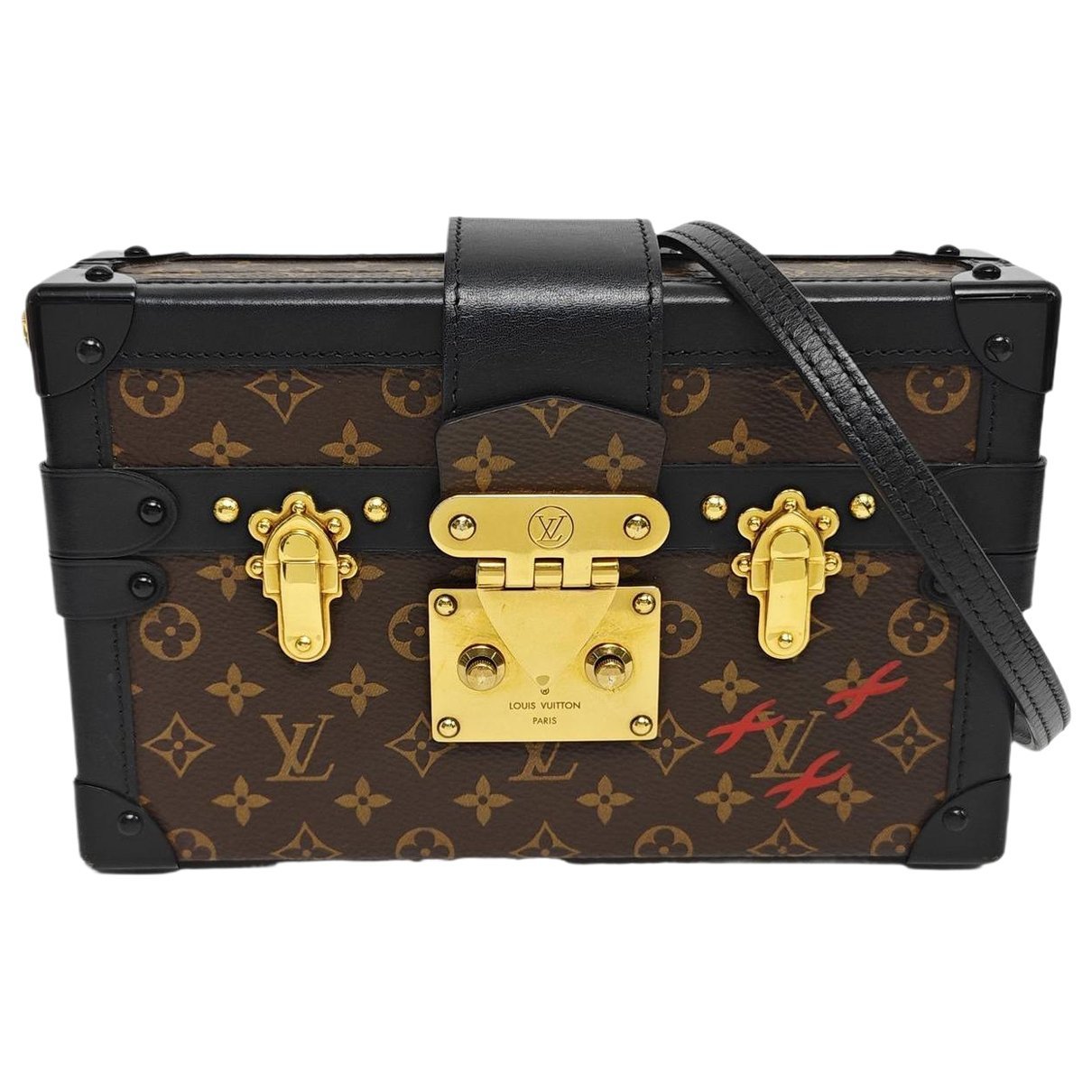 Petite Malle leather crossbody bag