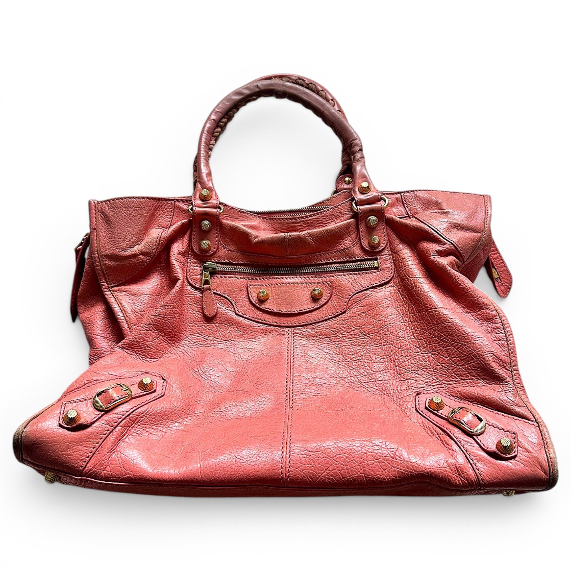 City leather handbag