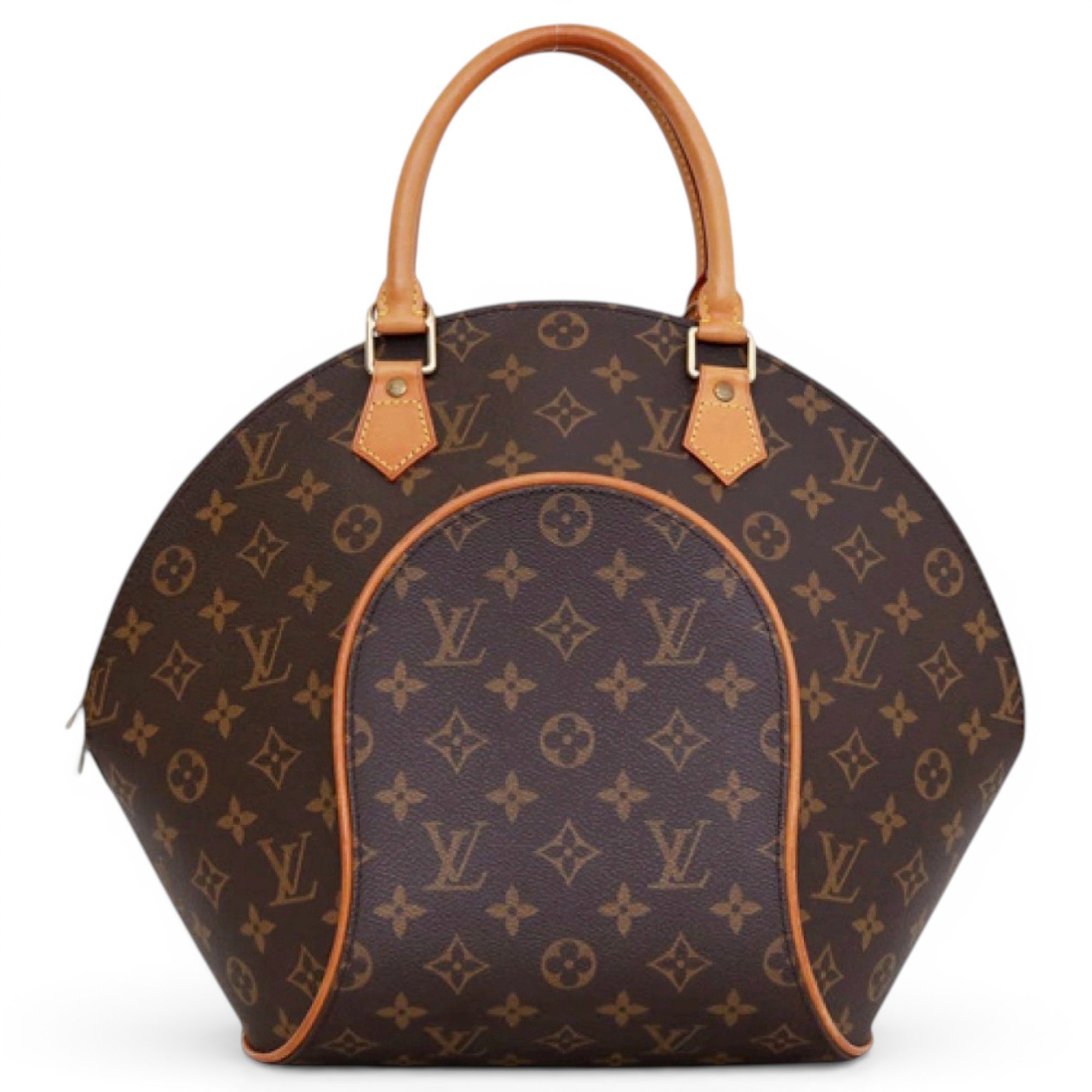 Ellipse leather handbag