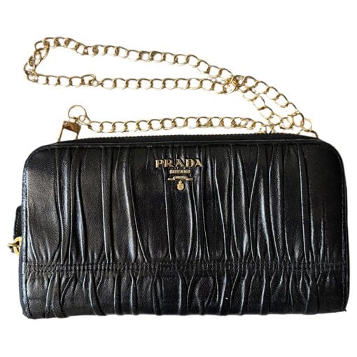 Leather clutch bag