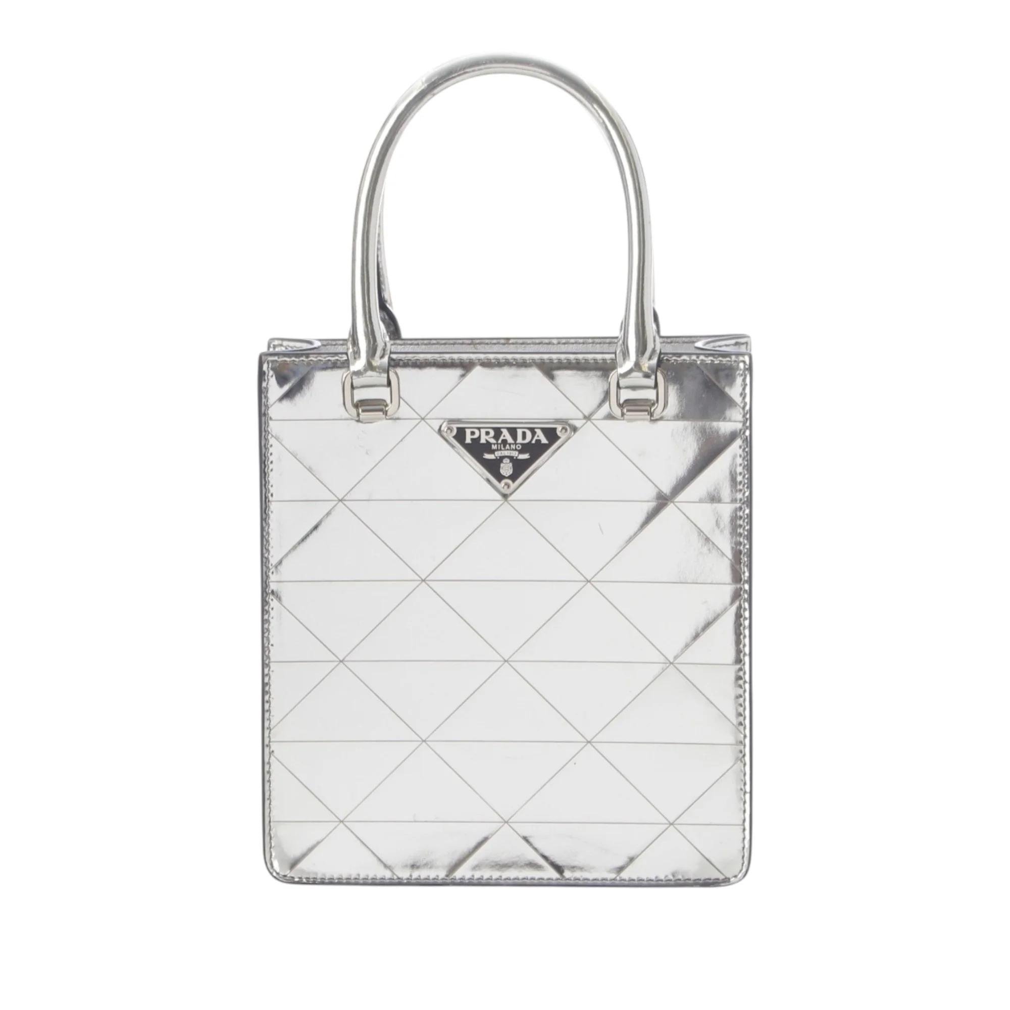 Triangle leather satchel