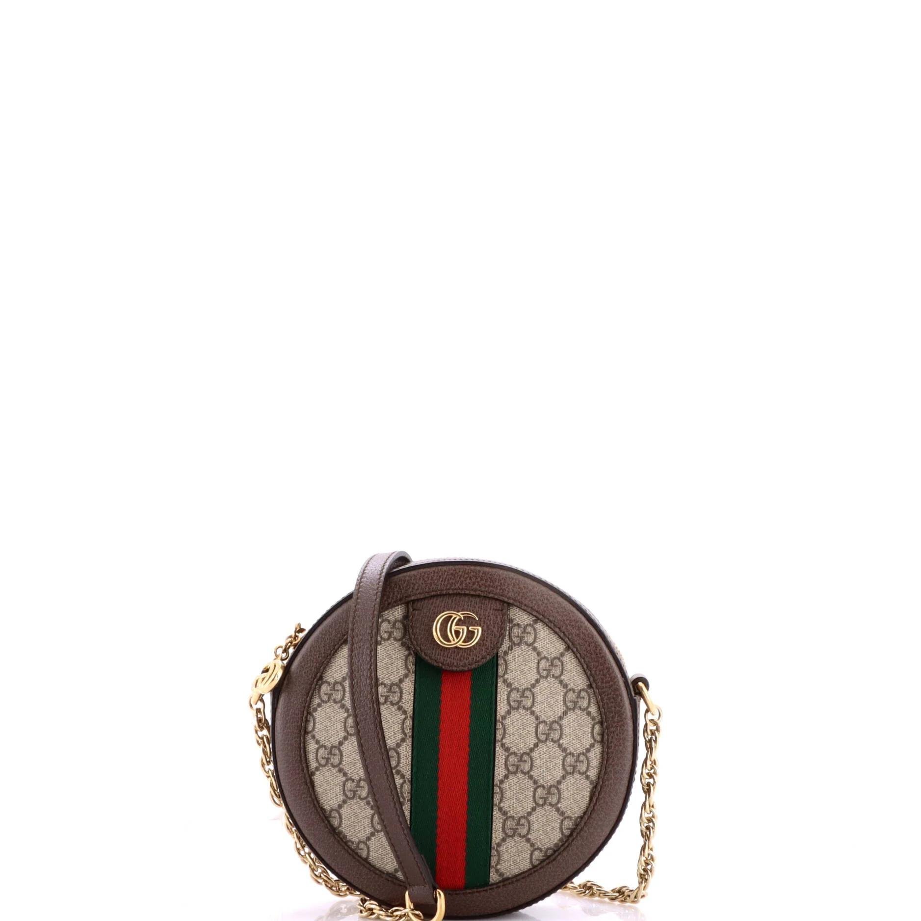 Ophidia Round cloth crossbody bag