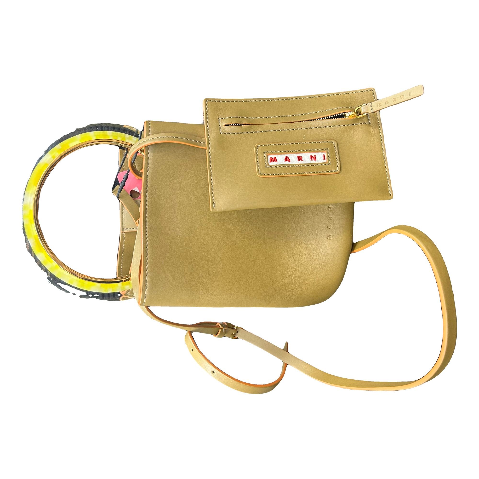 Pannier leather handbag