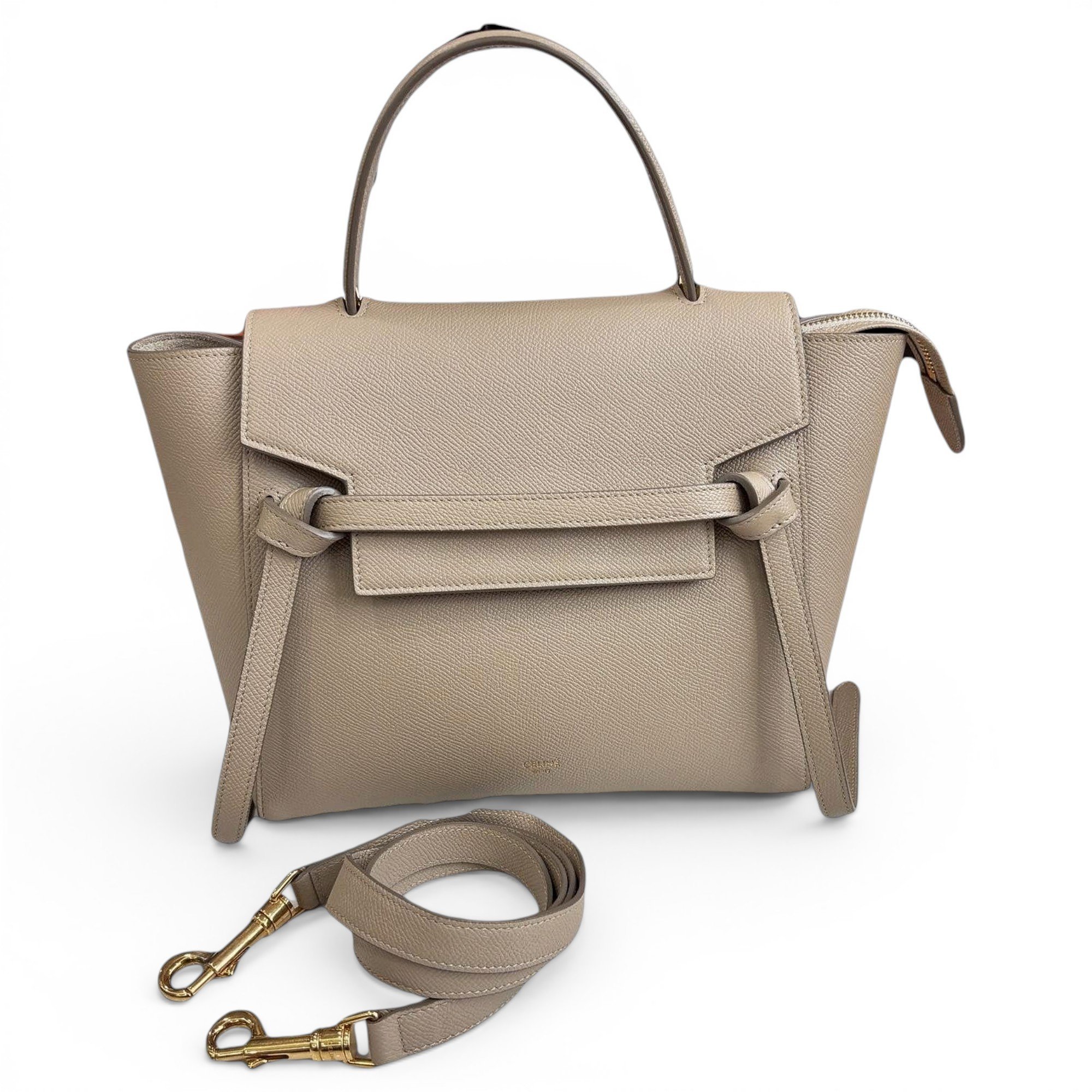Belt leather handbag