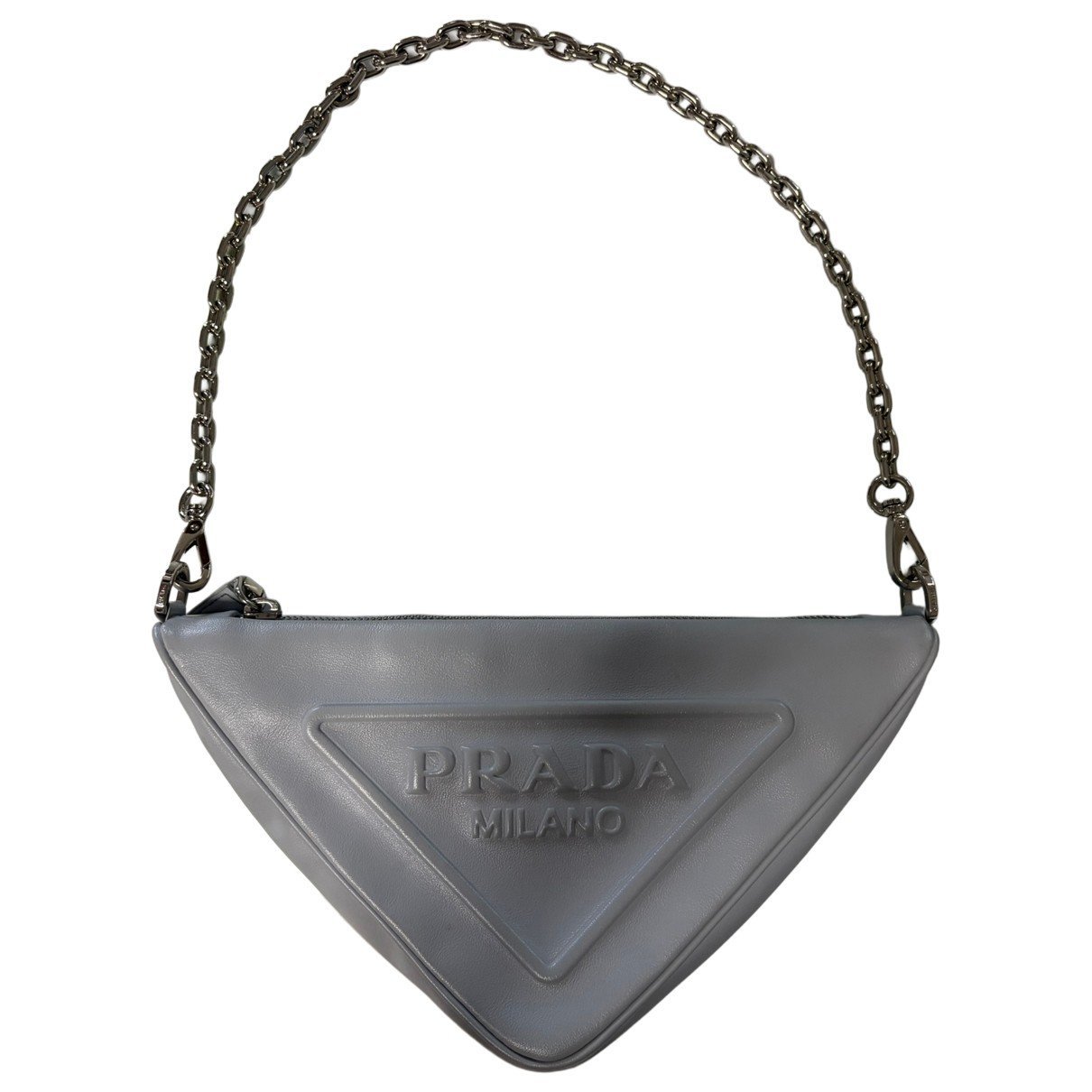 Triangle leather handbag