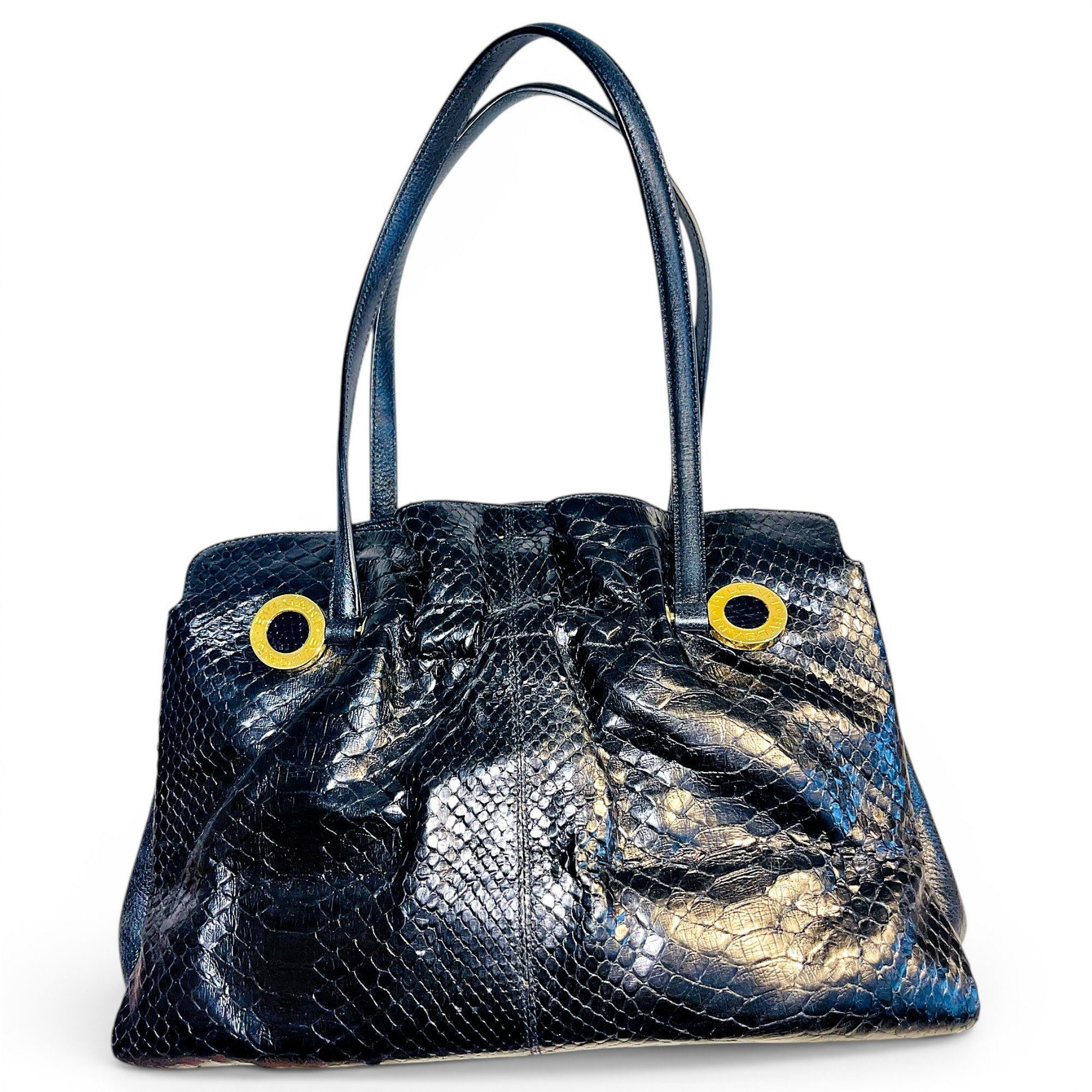 Bvlgari Python handbag