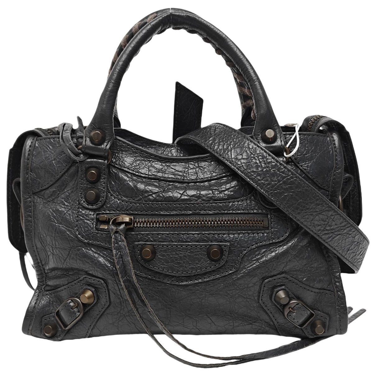 City leather handbag