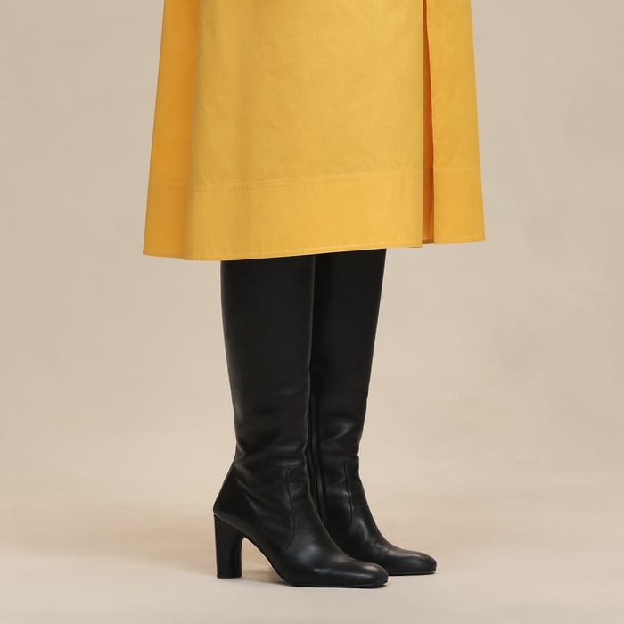 Jaune Mimosa Belted Wide Dress