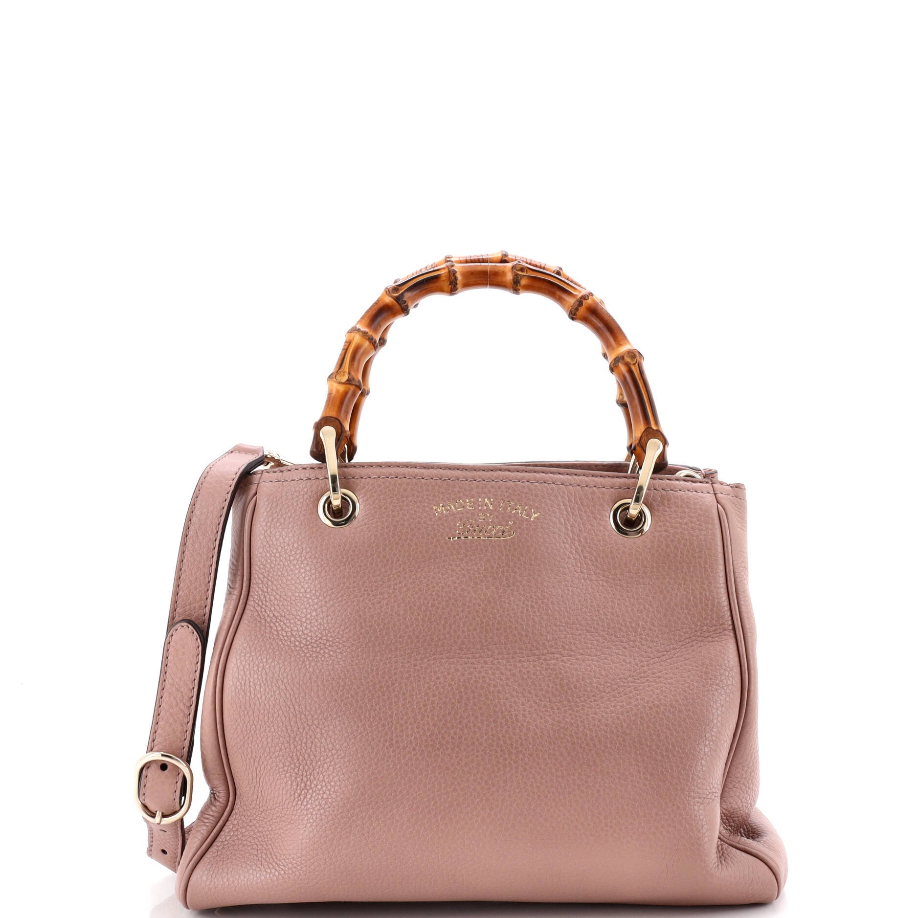Bamboo Shopper Tote Leather Small