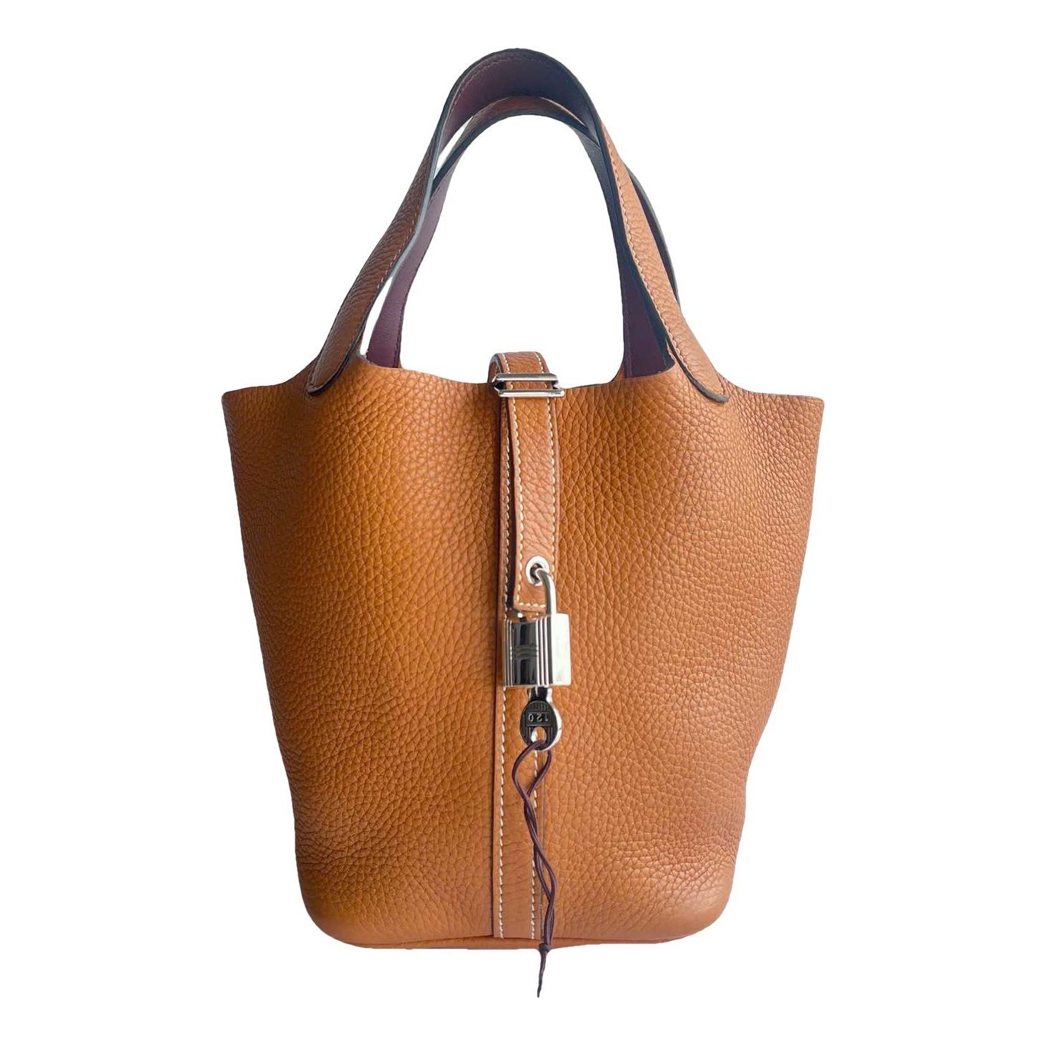 Picotin leather tote
