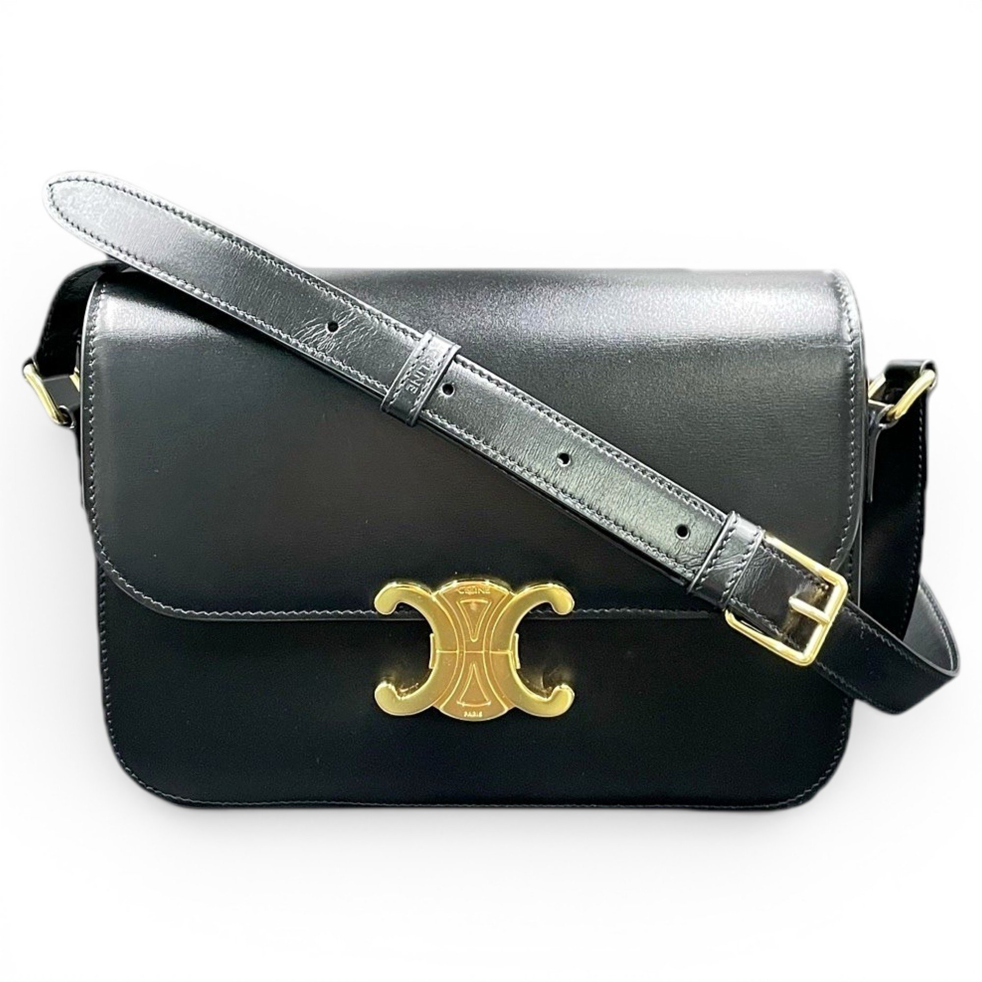 Triomphe leather handbag